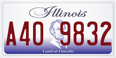 IL license plate A409832