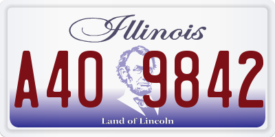 IL license plate A409842