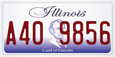 IL license plate A409856