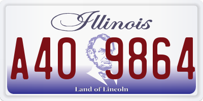 IL license plate A409864