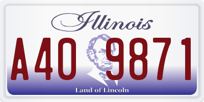 IL license plate A409871