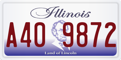 IL license plate A409872