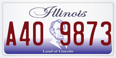 IL license plate A409873