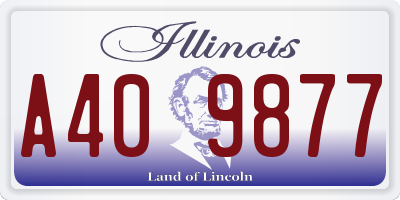 IL license plate A409877