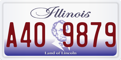 IL license plate A409879