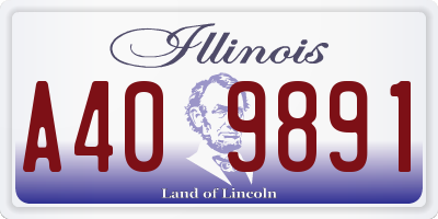 IL license plate A409891