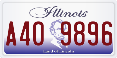 IL license plate A409896