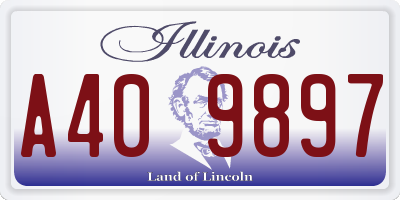 IL license plate A409897