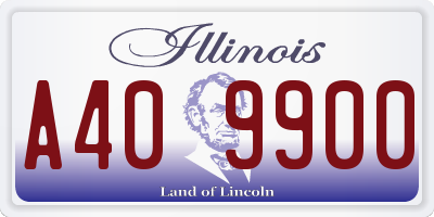 IL license plate A409900