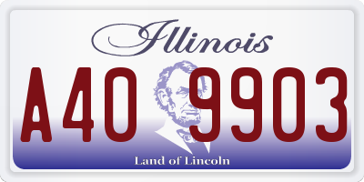 IL license plate A409903