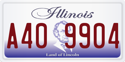 IL license plate A409904