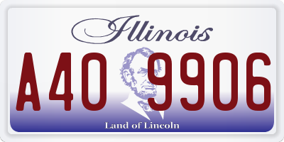IL license plate A409906