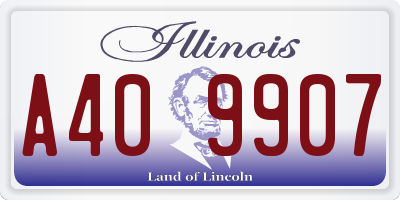IL license plate A409907