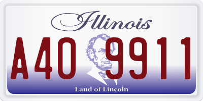 IL license plate A409911