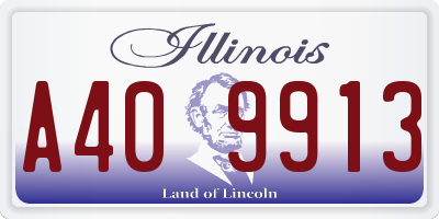 IL license plate A409913