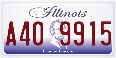 IL license plate A409915