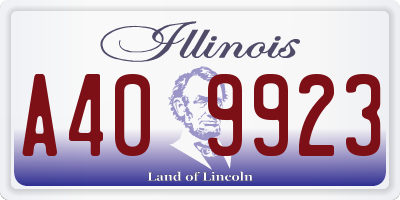 IL license plate A409923