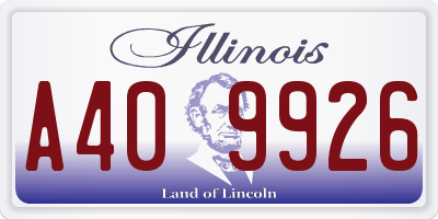 IL license plate A409926