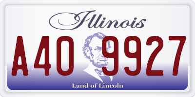 IL license plate A409927
