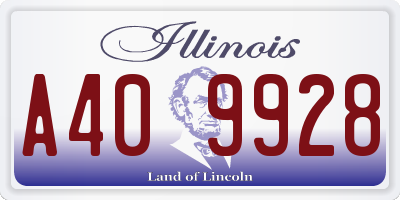 IL license plate A409928