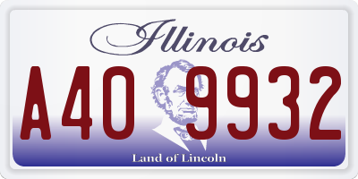 IL license plate A409932