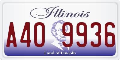 IL license plate A409936