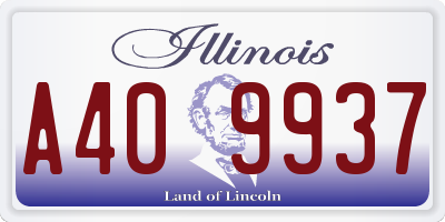 IL license plate A409937