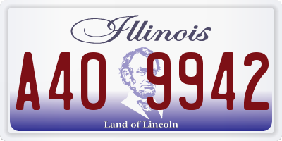 IL license plate A409942