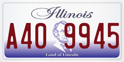IL license plate A409945