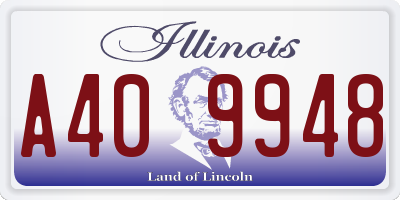 IL license plate A409948