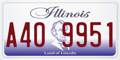 IL license plate A409951