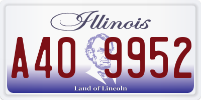 IL license plate A409952