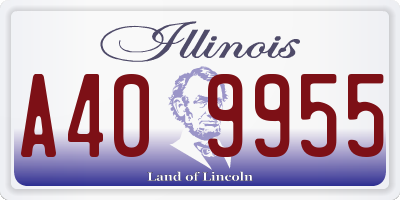IL license plate A409955