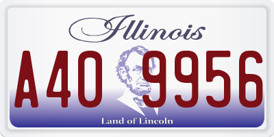 IL license plate A409956