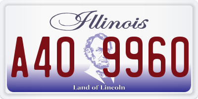 IL license plate A409960