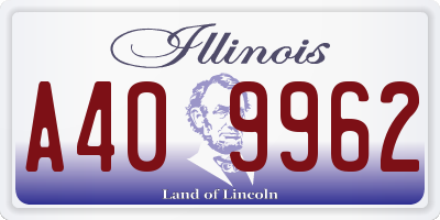 IL license plate A409962