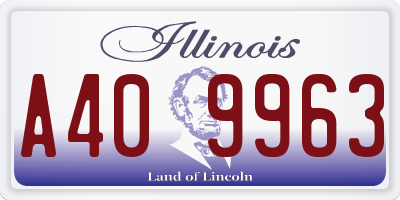 IL license plate A409963