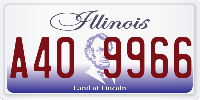IL license plate A409966