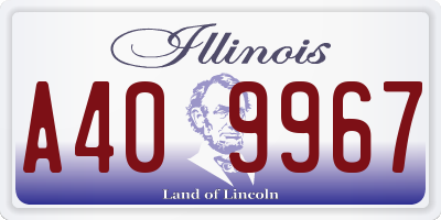 IL license plate A409967