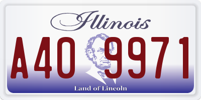 IL license plate A409971