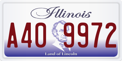 IL license plate A409972