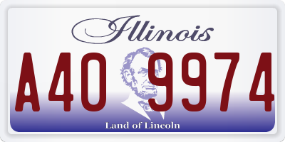 IL license plate A409974