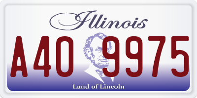 IL license plate A409975