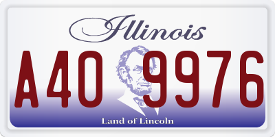 IL license plate A409976