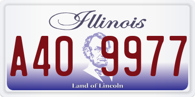 IL license plate A409977