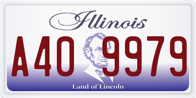 IL license plate A409979