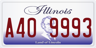 IL license plate A409993