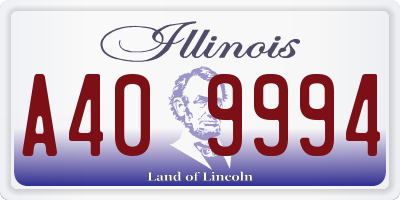 IL license plate A409994
