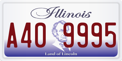 IL license plate A409995