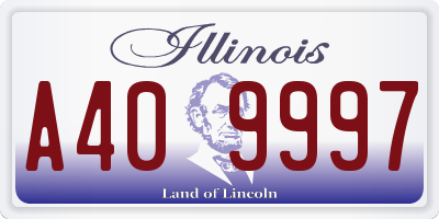 IL license plate A409997